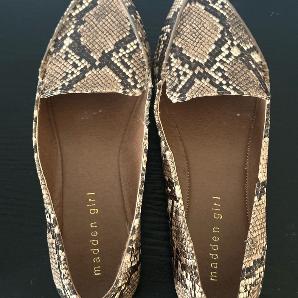 Madden Girl Snakeskin Loafers